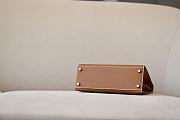 Hermes Kelly Epsom Leather Silver Buckle Brown Size 25*17*7cm - 5