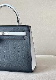 	 Hermes Kelly Epsom Leather Black Size 25*17*7cm - 3