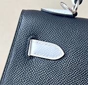 	 Hermes Kelly Epsom Leather Black Size 25*17*7cm - 2