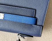 	 Hermes Kelly Epsom Leather Blue Size 25*17*7cm - 5