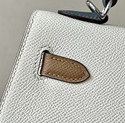 	 Hermes Kelly Epsom Leather White Size 25*17*7cm - 5