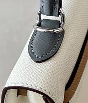 	 Hermes Kelly Epsom Leather White Size 25*17*7cm - 3