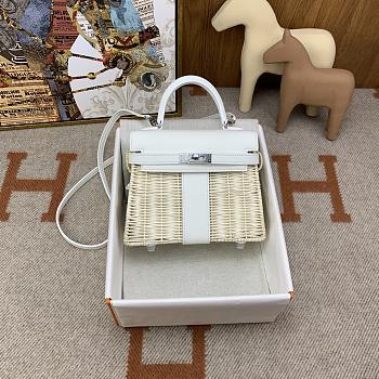 Hermès White Mini Kelly Picnic 20cm 