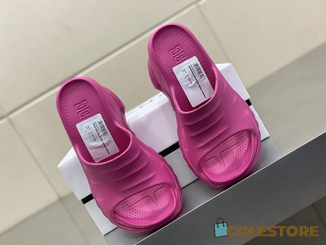 	 Givenchy Marshmallow Wedge Slipper In Rubber Pink - 1