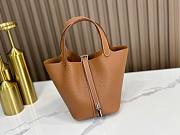Hermes Picotin Brown Size 18x19x3.5cm - 1
