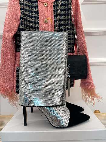 Balmain Women Boots Silver Size 35-39