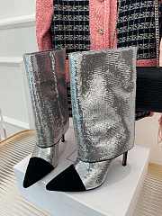 Balmain Women Boots Silver Size 35-39 - 4