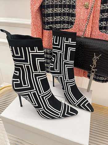 Balmain Women's Black Skye Printed Sock Boots