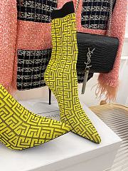 Balmain Women's Black Skye Printed Sock Boots Green - 6