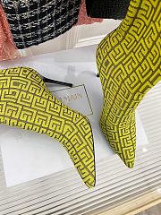 Balmain Women's Black Skye Printed Sock Boots Green - 5