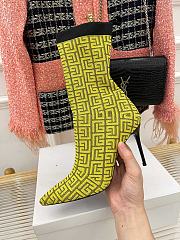 Balmain Women's Black Skye Printed Sock Boots Green - 3