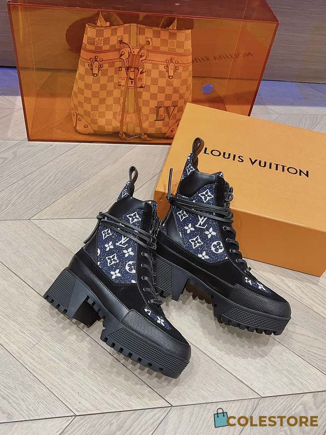 	 Louis Vuitton Platform Boots Blue - 1