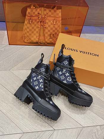 	 Louis Vuitton Platform Boots Blue
