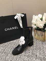 Chanel Suede Kidskin & Grosgrain White - 5