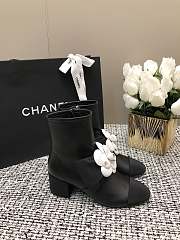 Chanel Suede Kidskin & Grosgrain White - 3