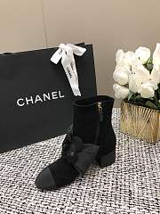 	 Chanel Suede Kidskin & Grosgrain Black  - 5