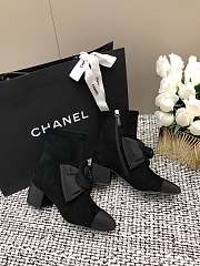 	 Chanel Suede Kidskin & Grosgrain Black  - 3