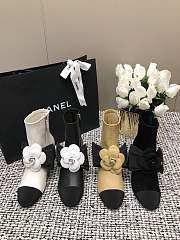 	 Chanel Suede Kidskin & Grosgrain Black  - 2