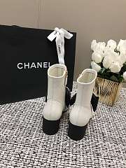 Chanel Low Boots White  - 4