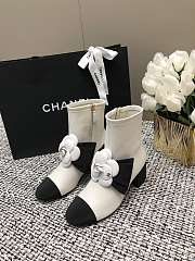 Chanel Low Boots White  - 3
