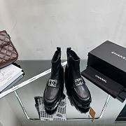 	 Chanel Low Boots Black  - 1