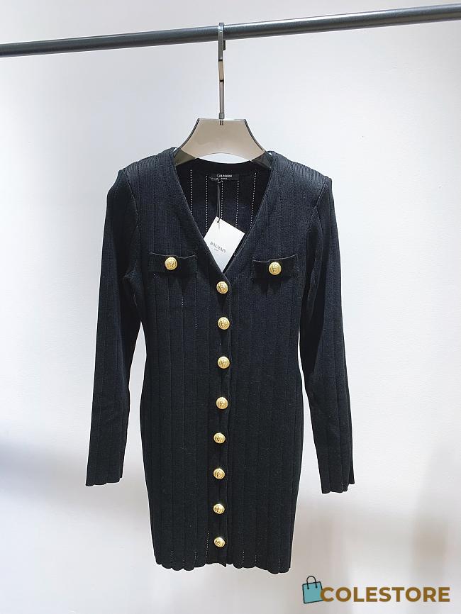Balmain Dress Black/White - 1