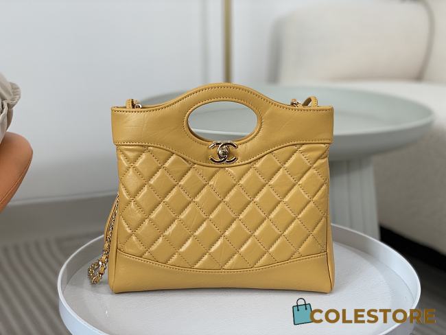 Colestore Chanel 31 Mini Shopping Bag Yellow Size 22 × 23 × 5.5 cm - 1