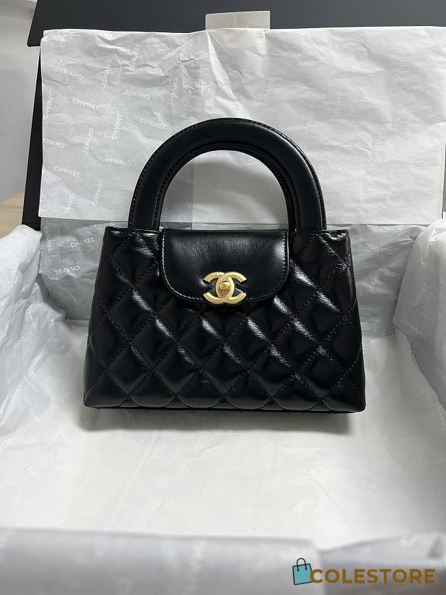 Colestore Chanel Kelly Mini Shopping Bag Black Size 13x19x7cm - 1
