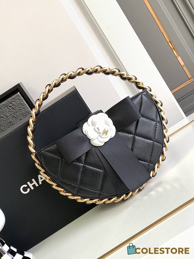 Colestore Chanel Pouch Lambskin, Mixed Fibers, Calfskin & Gold-Tone Metal Black - 1