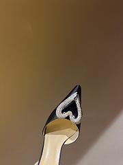Mach & Mach Triple Heart Satin Finish Pumps Black - 3