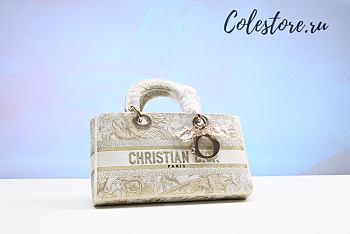 Dior Lady D-Joy Gold Embroidery Bag 26cm