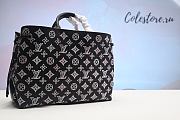 LOUIS VUITTON Bella Blue Denim Mahina 32cm - 1