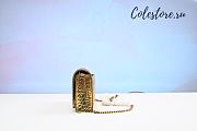 Colestore Balenciaga Hourglass Croc-Embossed Leather Wallet-On-Chain In Gold Size 19cm - 3