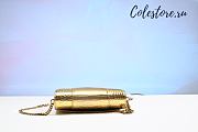 Colestore Balenciaga Hourglass Croc-Embossed Leather Wallet-On-Chain In Gold Size 19cm - 5