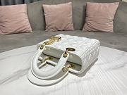 Colestore Dior Lady White Gold Hardware Size 20cm - 5