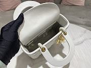 Colestore Dior Lady White Gold Hardware Size 20cm - 4