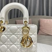 Colestore Dior Lady White Gold Hardware Size 20cm - 3