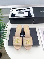 Colestore Chanel Slipper Beigh 6cm - 1