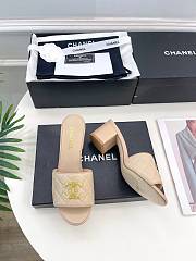 Colestore Chanel Slipper Beigh 6cm - 6