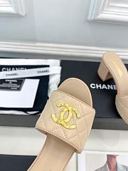 Colestore Chanel Slipper Beigh 6cm - 2