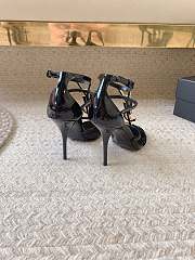 Colestore YSL Women's Black Cassandra 100 Patent Sandal - 2