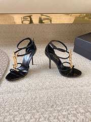 Colestore YSL Women's Black Cassandra 100 Patent Sandal - 3