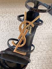 Colestore YSL Women's Black Cassandra 100 Patent Sandal - 6