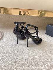 	 Colestore YSL Women's Full Black Cassandra 100 Patent Sandal - 4