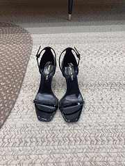 	 Colestore YSL Logo High Heels Black Sandals - 1