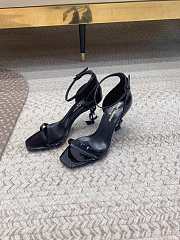 	 Colestore YSL Logo High Heels Black Sandals - 5