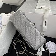 Colestore Chanel Silver Flap Bag Caviar Size 20x12x6cm - 4