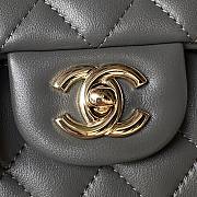 	 Colestore Chanel Mini Flap Bag with Top Handle 20cm Dark Grey x Gold Hardware - 3