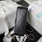 	 Colestore Chanel Mini Flap Bag with Top Handle Black x Gold Hardware 20x12x6cm - 3