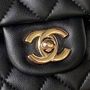 	 Colestore Chanel Mini Flap Bag with Top Handle Black x Gold Hardware 20x12x6cm - 2